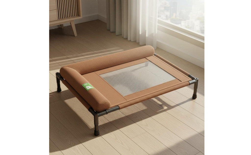 Raised Pet Bed Raised Pet Cot Sturdy Frame Dog Cot with Bolster for Small Dogs