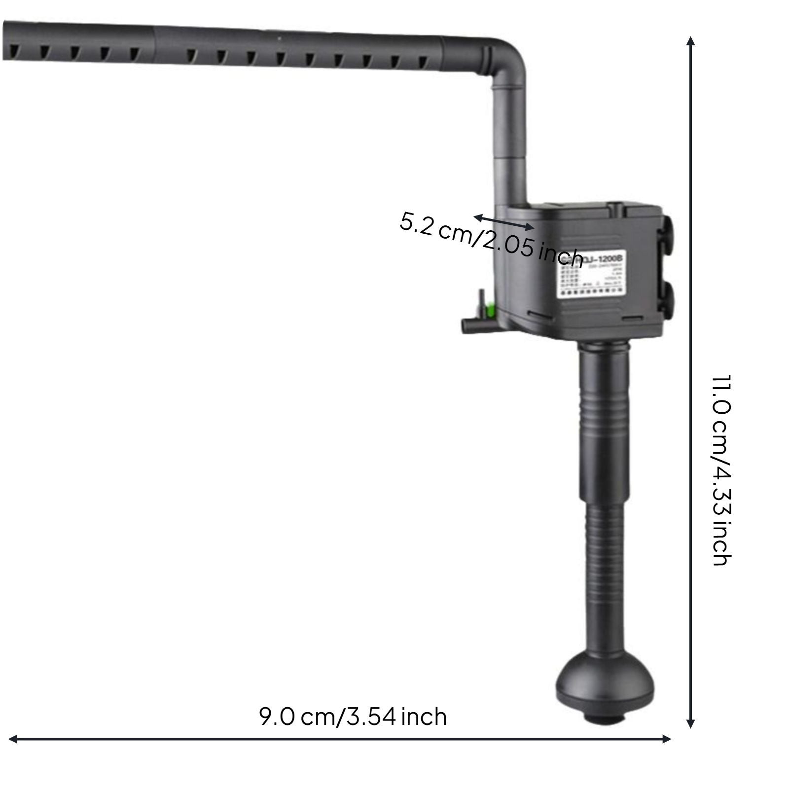 Immersible aquatic pump, high height, extremely quiet, multi-functional aquatic habitat purifier, oxygenation for fish tanks
