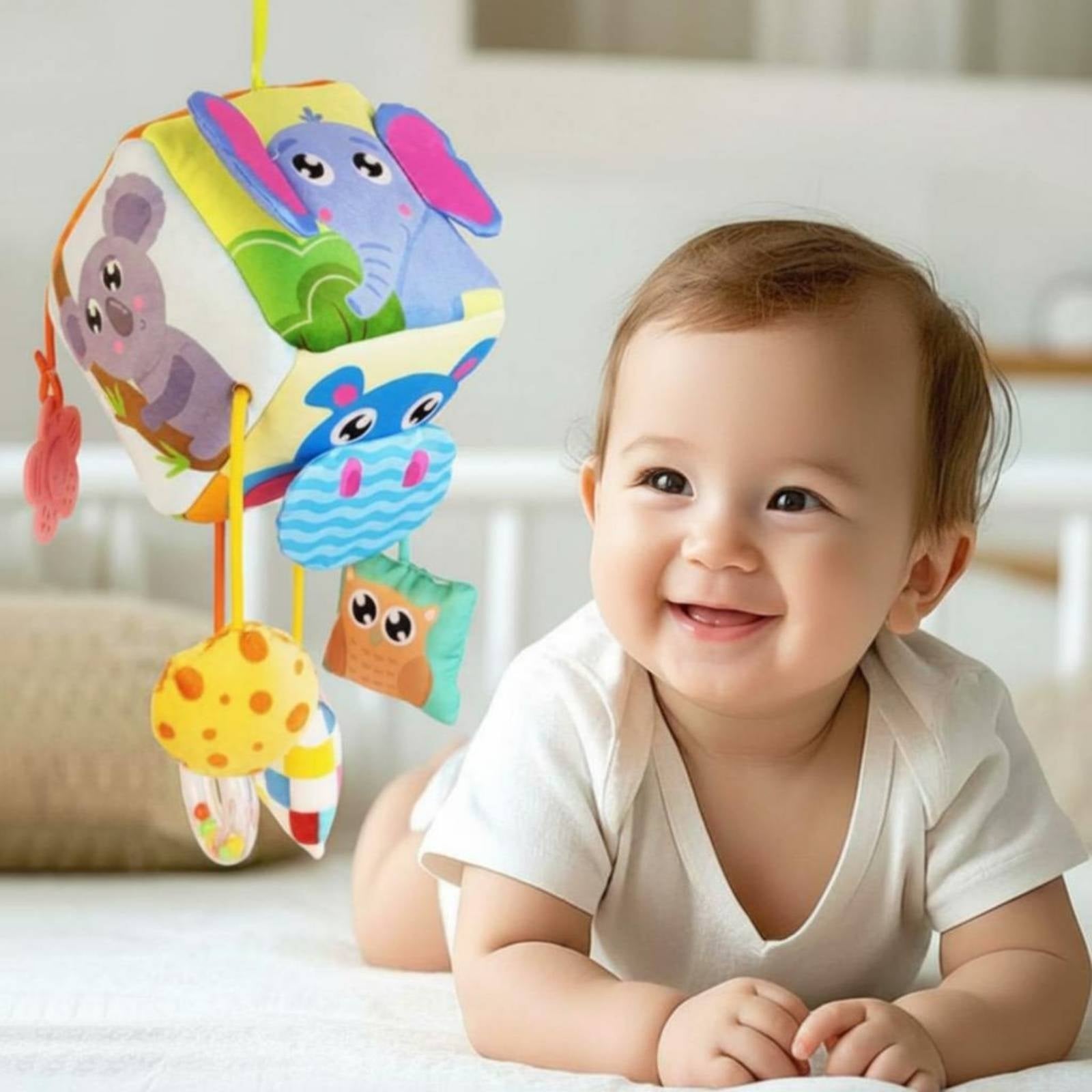 Baby Carriage Hanging Toy Teether Activity Cushioned Travel Friendly