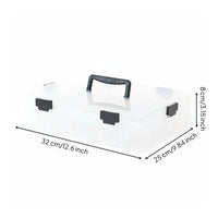 Portable Organizer Box Side Latches Clear Compartment Box Compartmented