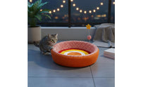 Cat Scratcher Bowl with Toy Scratch Resistant Round Cat Scratcher Bed for Cats