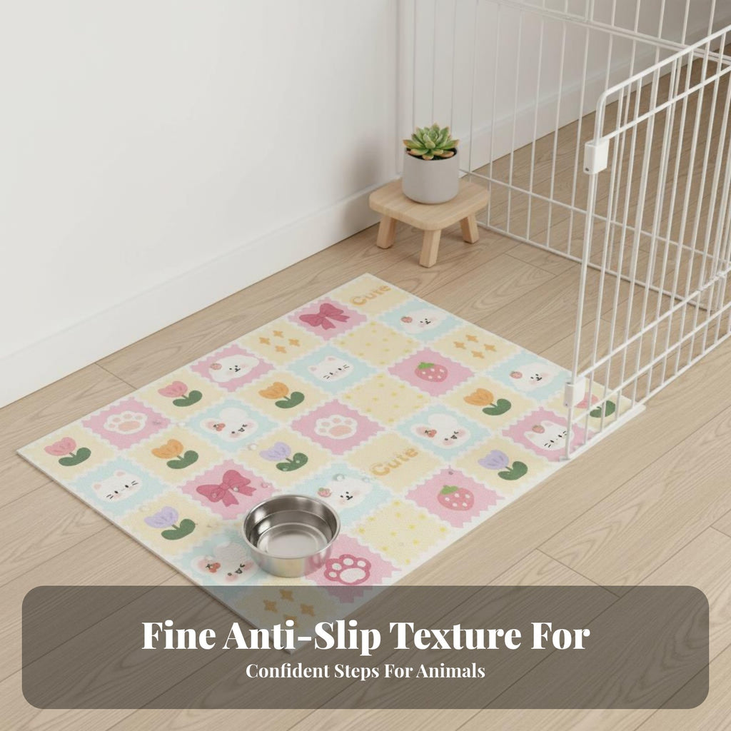 Waterresistant Pet enclosure Liner Easy to Clean Reusable Pee Mat Non-Slip for Dog Owners