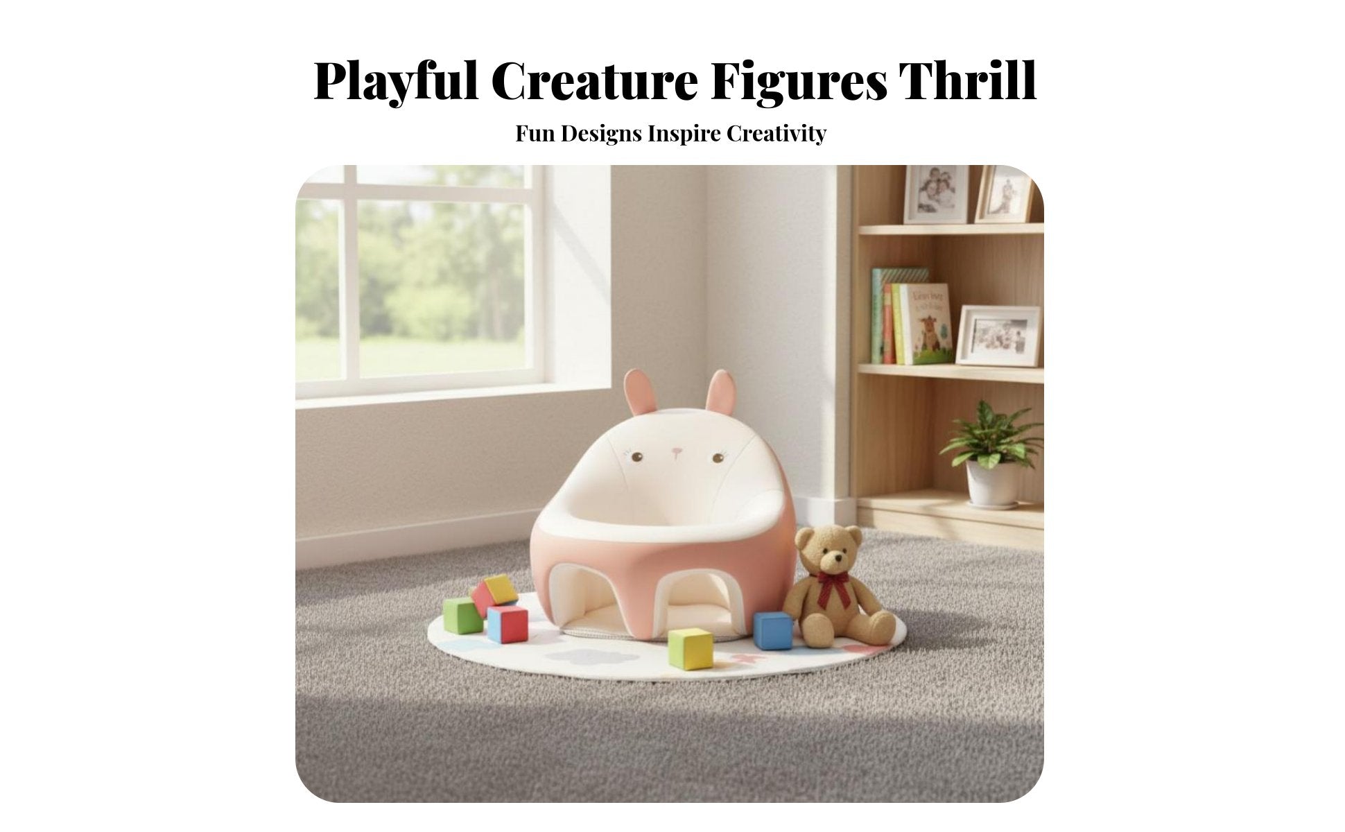 Soft Creature Sit-Me-up Non-Slip Bottom Dinosaur-Shaped Baby Lounger