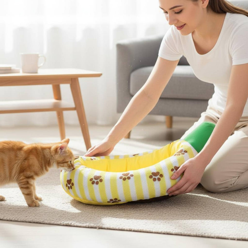 Banana Boat Bed Cooling Material Banana Dog Bed Breathable