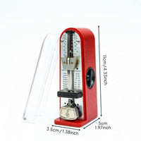 Mini Mechanical Metronome Clear Scale Wind up Beat Timer Long-Lasting