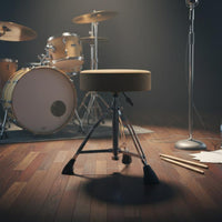 Drum Throne Anti-Slip Feet Adjustable Drum Throne 360 Degree Swivel Percussion Stool for Jazz Artists, Stage