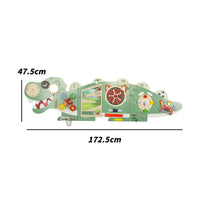 Dinosaur Wall Busy Board Educational Dinosaur Busy Board Interactive Wood Wall Activity Center for Preschoolers, Kids, Kindergarten, Playroom, Nursery