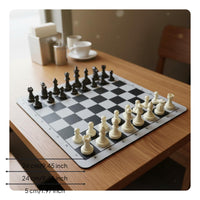 Chess Set Portable Rubber Mat Chess Set Lightweight for Beginners, Students