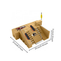 Multi Level Fingerboard Track Printed Graphics Mini Ramp Obstacle Small Sports Gear Assembled