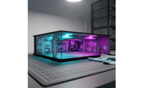 1:64 Neo-Futuristic Parking Garage Diorama DIY Assembly Underground Garage Scene Model Hobby Supply for Collectors, Hobbyists