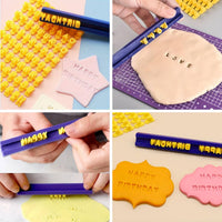 Letter Cookie Stamp Set Food Grade ABS Number and Symbol Stamp Lightweight