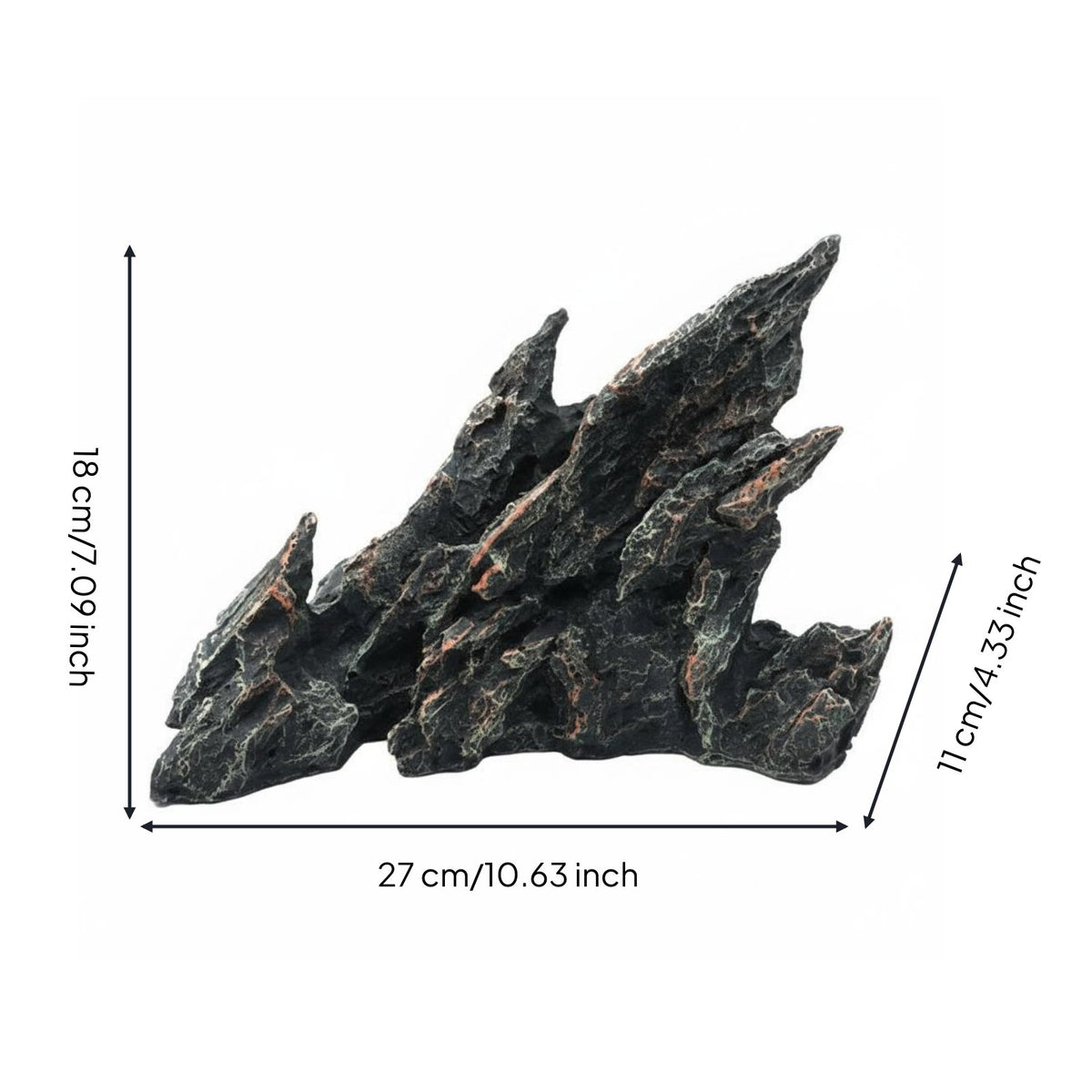 Resin Rockery Ornament Fade-Resistant Stream Aquarium Rockery Non-Fading