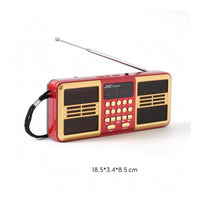 Portable Multifunction Radio Telescopic Antenna mp3 Player Receiver Push Buttons