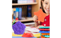 6 Pieces Textured Sensory Cube Relaxation Silicone Sensory Stone for Children