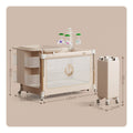 Multifunctional Baby Crib Adjustable Height Rolling Baby Bassinet for Newborns