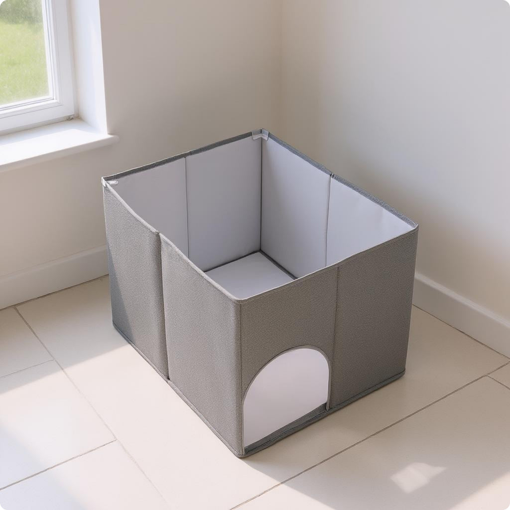 Portable Feline Litter Box Enclosure Arched Entrance Feline Litter Box Enclosure