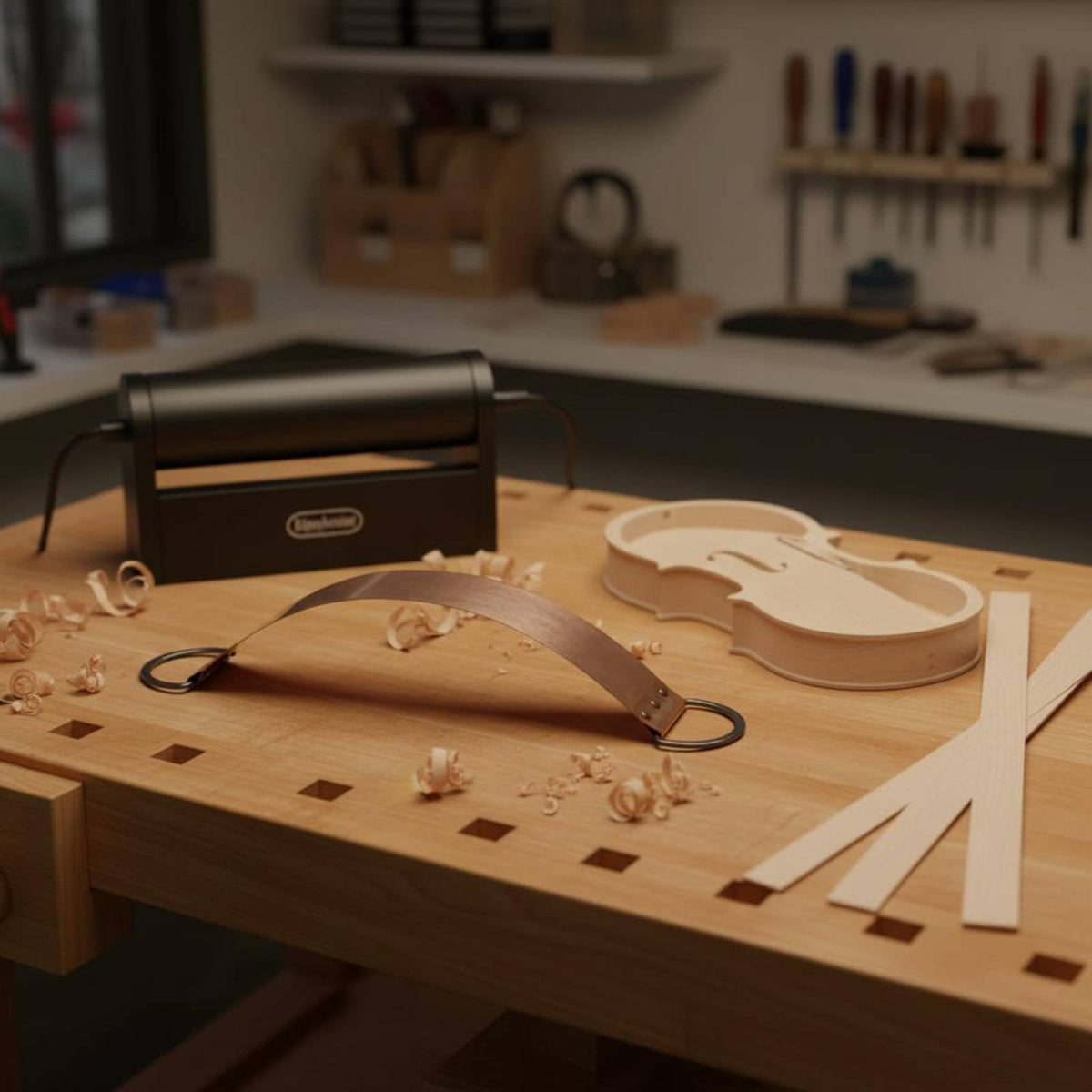 Countertop Mount Violin Bending Iron Easy to Install Side Rib Bender Fast Heating for Luthiers, Workshop