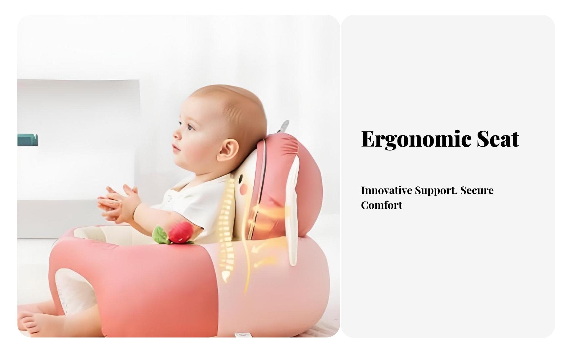 Inflatable Sit-up Training Chair Portable Infant Floor Seat Multi-Functional