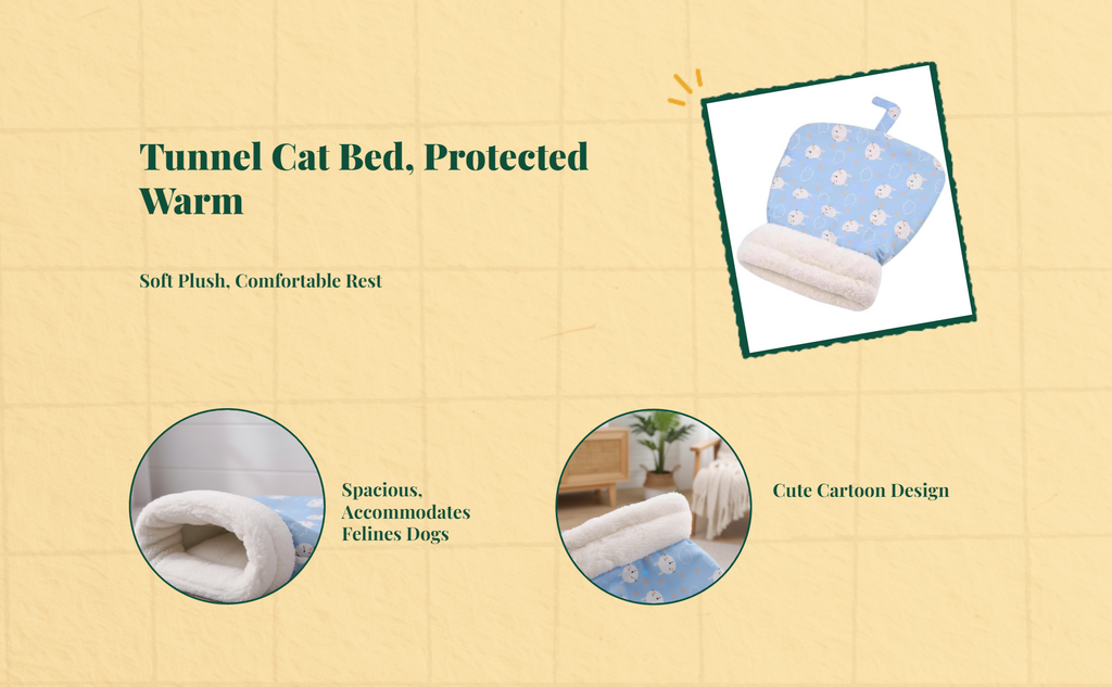 Insulated cat tunnel bed