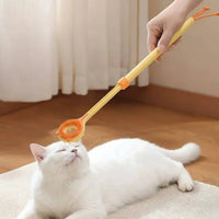 Telescopic Feline Brush Extendable Handle Feline Brush Soft Massage for Home