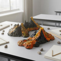Volcano Model Set Long-Lasting Soft Plastic Erupting Volcano Figurine Hand