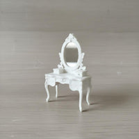 1:12 Scale Vanity Table Playhouse Toy Miniature Dressing Table for Hobbyists