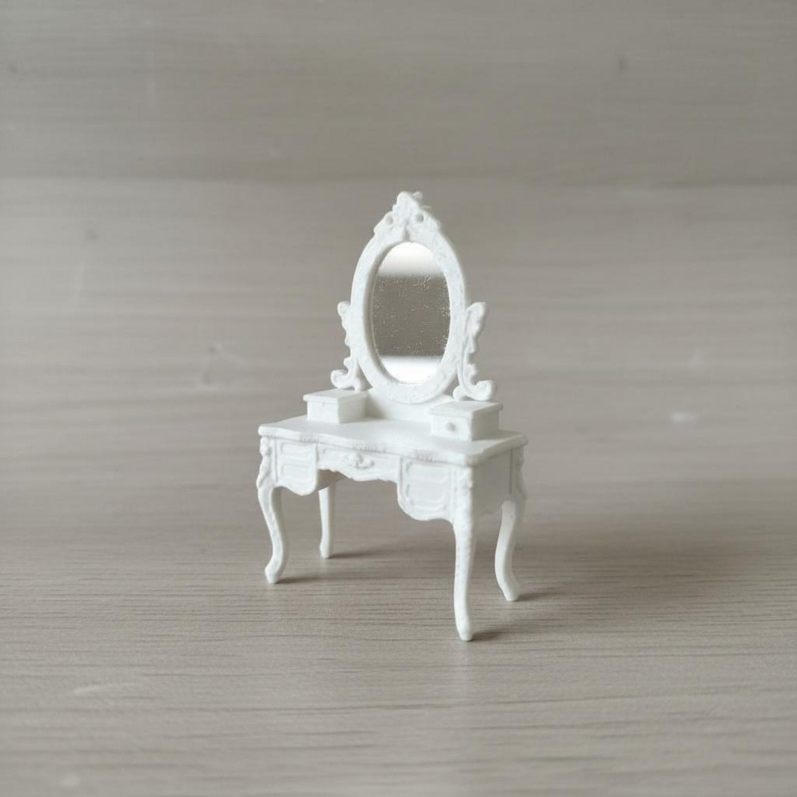 1:12 Scale Vanity Table Playhouse Toy Miniature Dressing Table for Hobbyists