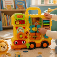 Busy House Gift Young Child Busy Board Safe Materials for Young Children