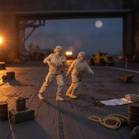 2 Pieces Target-9 Transport Dolly Operators Highly Detailed Figure Set 3D
