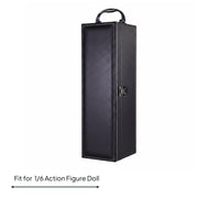 12-Inch Doll Case Black Action Figure Carry Case Dust Protection for Display
