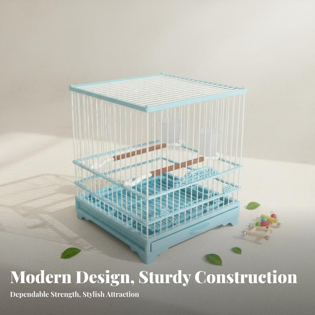 Square Finch housing Narrow Wire Spacing avian Housing reliable-latch for Indoors, Home