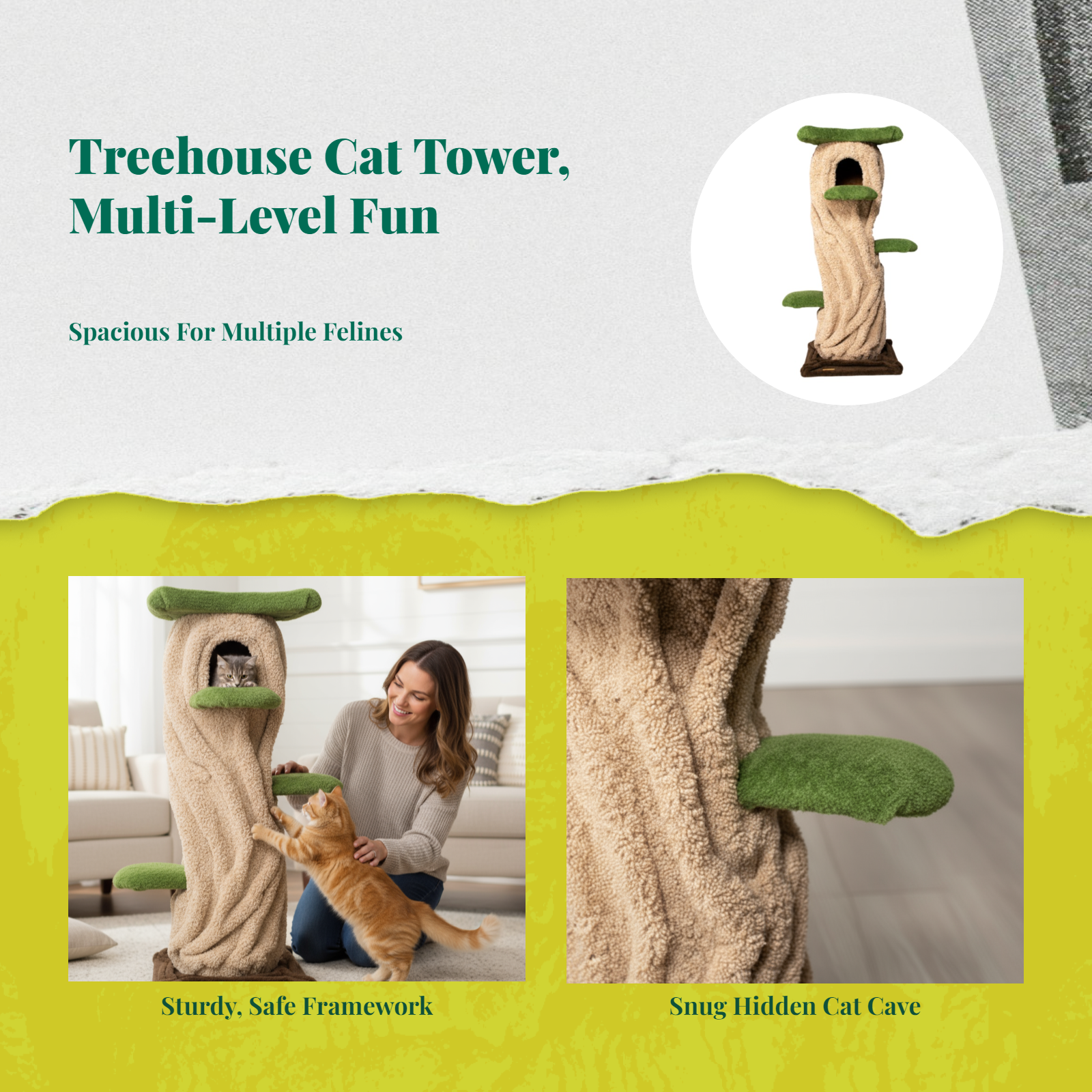 Cat tree with condo