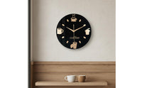 Coffee Cup Wall Clock Decorative Timepiece Easy Installation for Cafe Owners