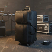 Wheeled DJ Controller Bag With Wheels Rolling DJ Mixer Case Luggage Carrying Strap Audio Equipment Shoulder Bag for DJs, on the Road, Gigs