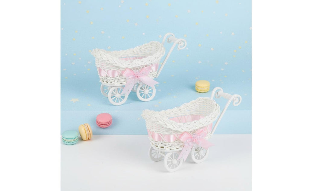 2 Pieces Baby Carriage Candy Holder Lightweight Party Decoration Even Surface