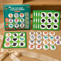Forest Creature Shadow Game Cartoon Design Matching Board Game Printed