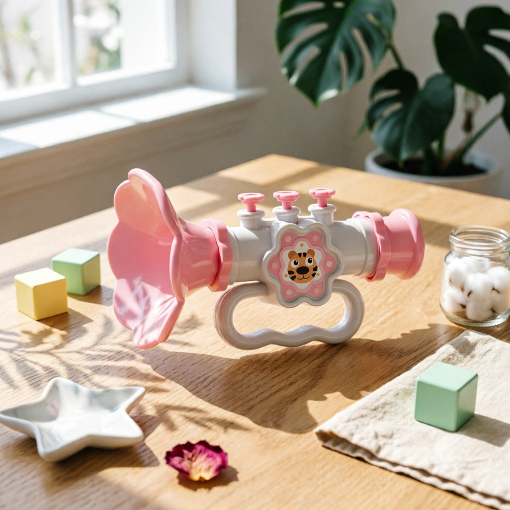 Cartoon Trumpet Toy Flared Bell Plastic Trumpet Whistle Easy to Use