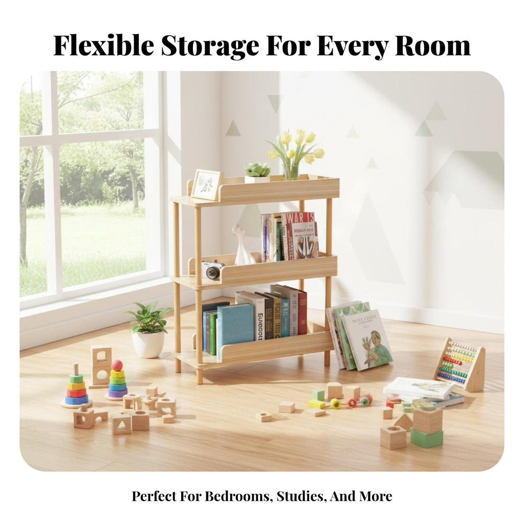 Fabric pouch book rack Space-Saving Storage Rack Childchild-suitable Design for children