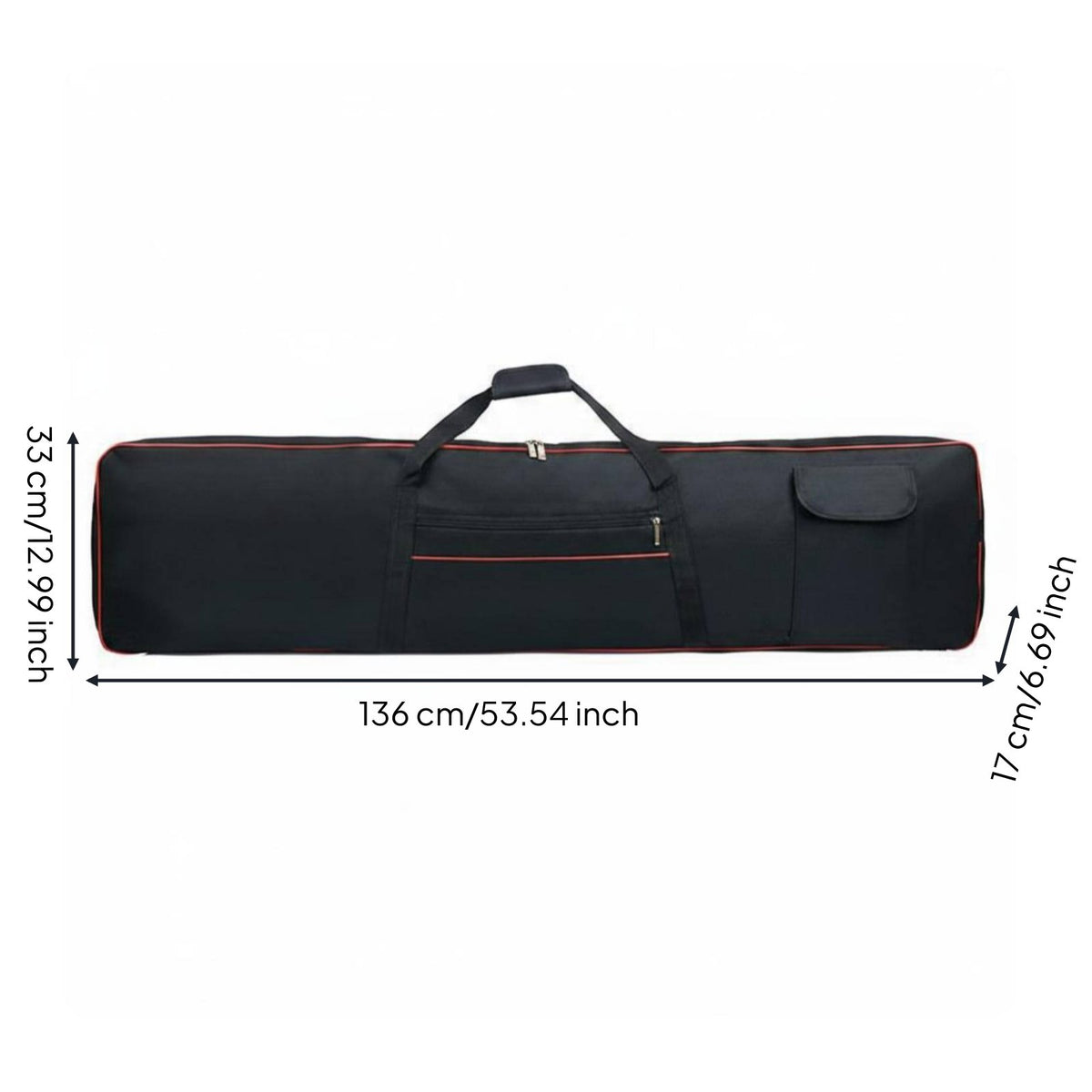 Padded Electronic Keyboard Bag Waterproof Portable Keyboard Gig Bag Multiple Pockets Musical Instrument Accessory for Artists, Students, Travel