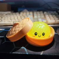 Smiling Bun Squishy Translucent Bun Squeezable