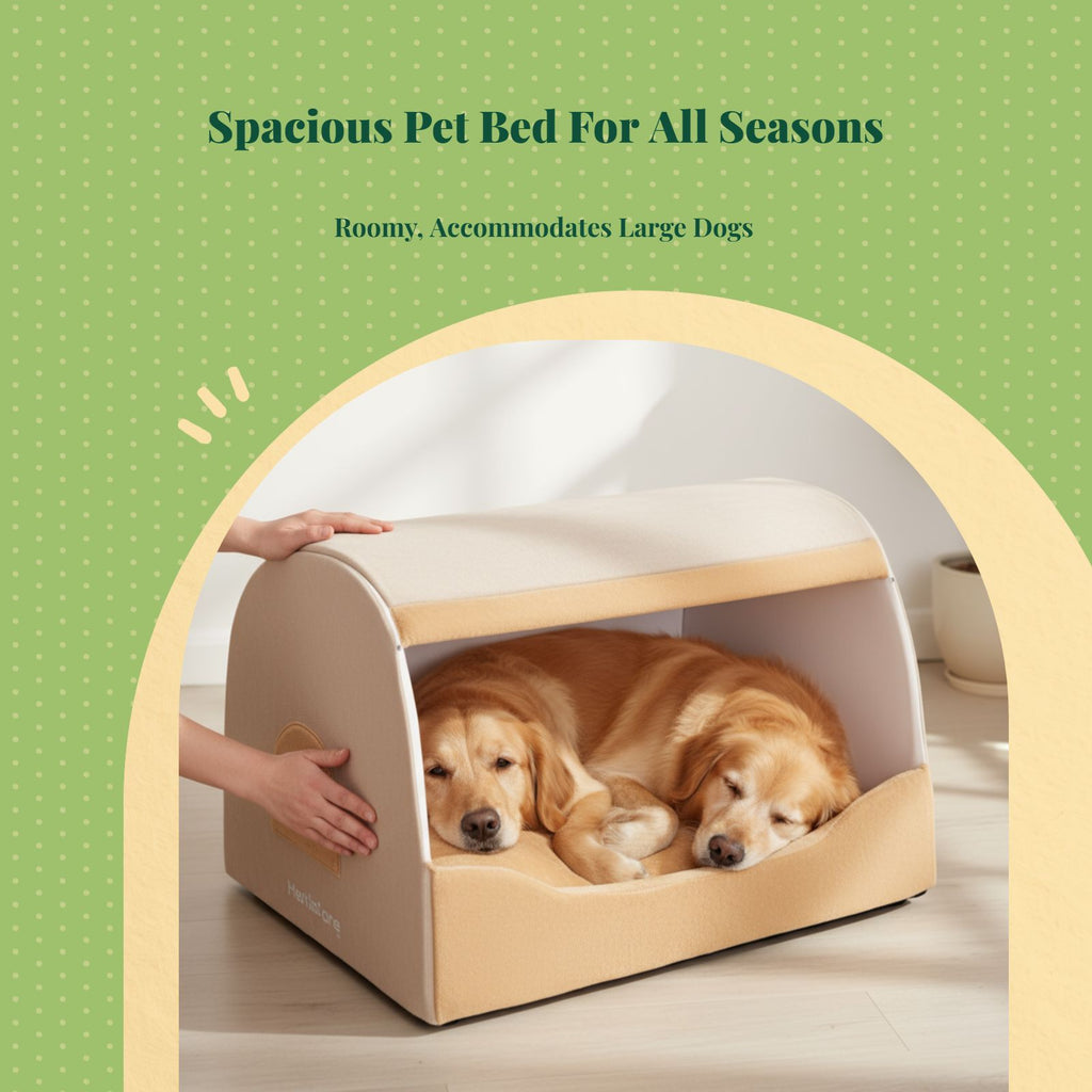 Insulated Indoor Dog House Bed, Removable, Non-Slip Den