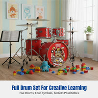 Compact Drum Kit, Kids Cartoon Jazz Drum, Beginner, Entry, Professional Performance