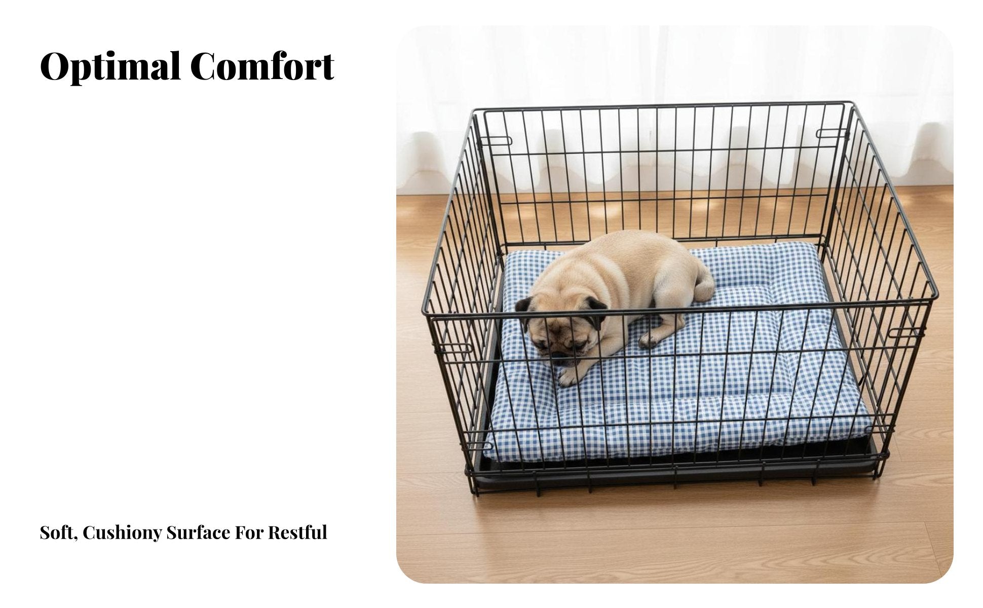 Checkered Pet Mat Machine launderable Crate Liner throughout the year Use for Floor, Travel