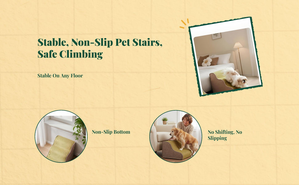 Non-slip indoor dog stairs