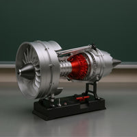 doubleSpool Turbofan Model Layered Rotor-Style Metal Turbofan Model Detailed