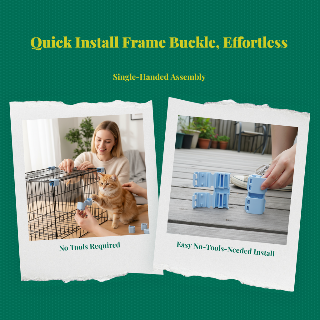 Plastic Joiners for Pet Enclosures, Corner Buckles for Pet Playpens, Easy to Assemble, sturdy, Versatile