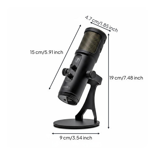 USB Audio Device Black Cylindrical Audio Device Round Base