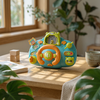 Steering Wheel Toy Built in Buttons Interactive Steering Wheel Rounded Body