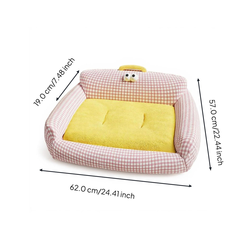 Removable plush pet sofa bed for all-season comfort