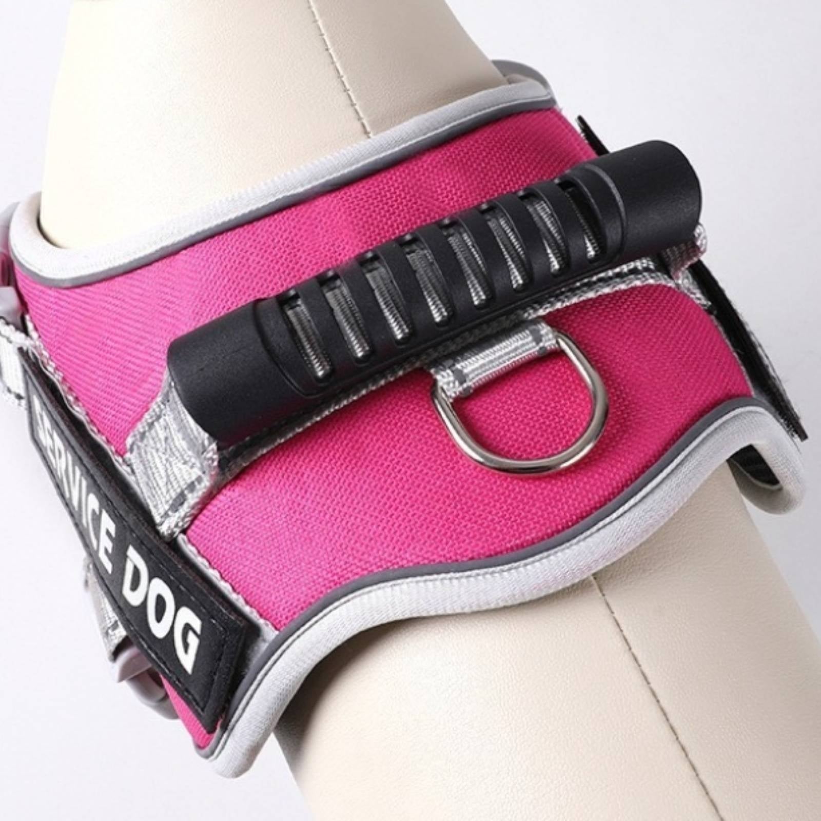 Quick-Release Buckles Service Dog Harness Metal Leash Rings Padded Mesh Harness Top Handle Service Dog Vest Adjustable for Low Light